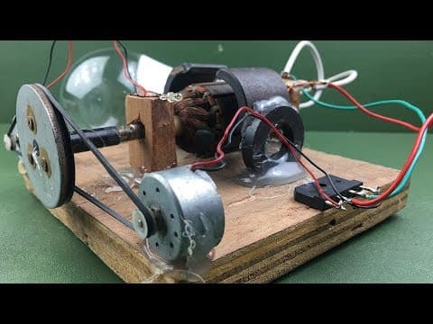 How to make electricity a free energy generator dc motor at home - Experiment new idea project