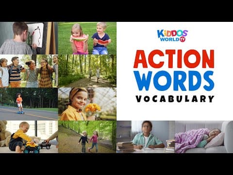 Learning action words - action verbs - english vocabulary