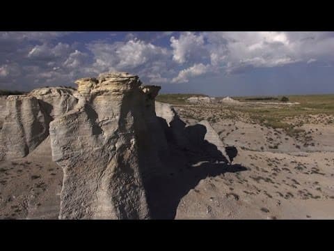 Why are there oyster shells in the Chalk Pyramids of Kansas.
