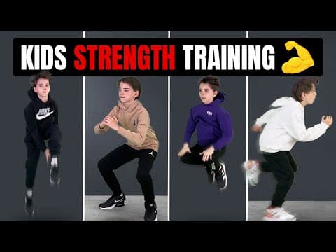 Kids "Get Strong" Workout (Best Exercises To Build Muscle & Strength) MASH UP WORKOUT!