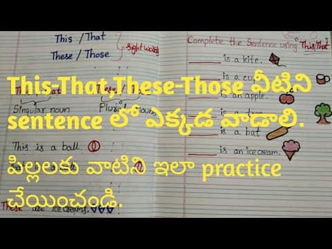 How to teach this - these - that - those for kids - grammar