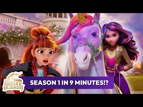 Unicorn Academy FULL SEASON 1 🌈 (IN 9 MINUTES!) | Cartoons for Kids