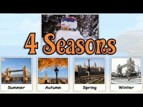 Four Seasons, learning Different Seasons, Funny Game for Kids, Preschool & Kindergarten Activities