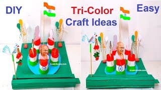 tricolor craft ideas for independence day & republic day 2023 - diy easy fighters