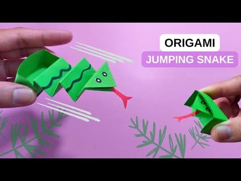 How to make Origami Jumping Snake
