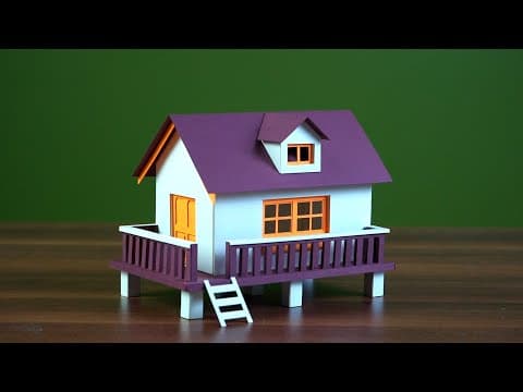 Creating a little highly detailed paper house - step by step