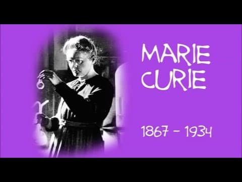 Marie Curie the famous scientist and the first woman to win a Nobel Prize!