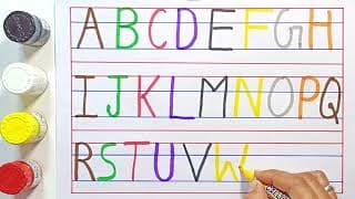 Collection of uppercase &lowercase alphabet dotted lines,ABCD alphabet writing,alphabet song A-Z-1