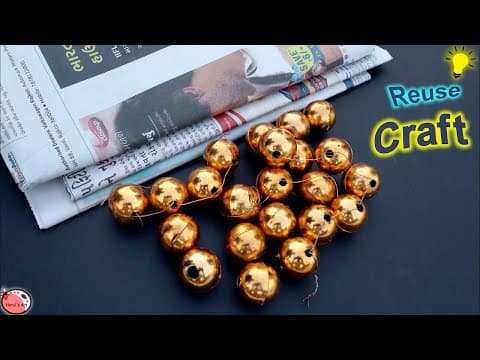 News Paper Jhumar || Best out of Waste Idea || How to Make Wall Hanging at Home ||