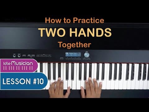 2 hands practice on keyboard for beginners - Lesson 10