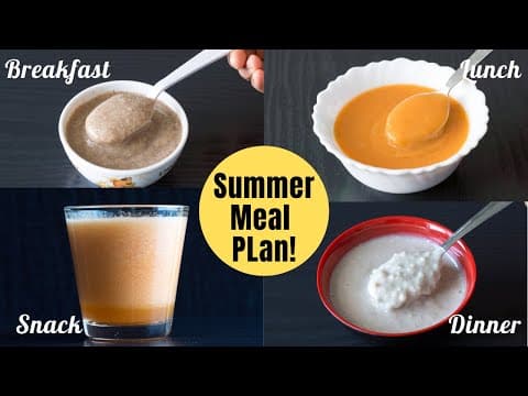 Summer Meal Plan for a Day | Baby Food for 8M+ | Breakfast, Lunc,h Snack & Dinner