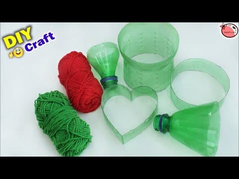 Beautiful ! Best Out of Waste Idea | Heart Showpiece Making at Home with Plastic Bottle | DIY Craft