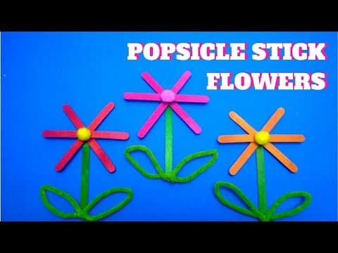 Popsicle Stick Flowers - Popsicle Stick Craft