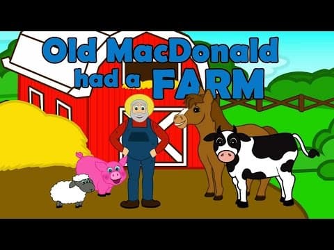Old macdonald had a farm - animated nursery rhymes - animal sounds - kids songs toddlers preschool
