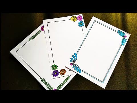 3 easy border design for project - border design