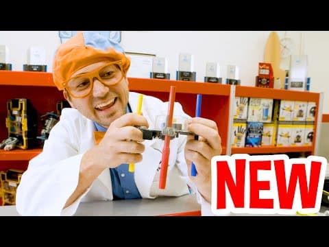 Blippi stem learning at the rolling robots for kids