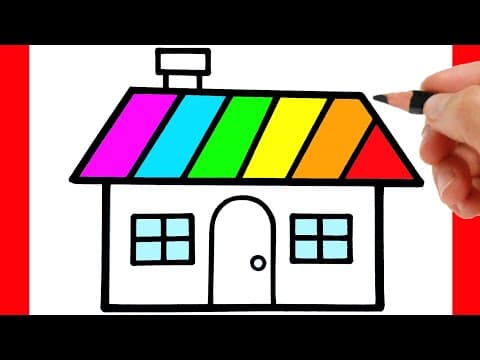 How to draw a house easy step by step