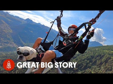 When you live in the swiss alps you can paraglide to work