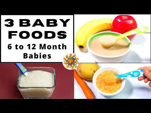 3 Baby Food Recipes || Healthy & Tasty Baby Food || 6 to 12 Month Baby Foods
