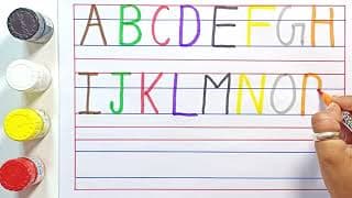 Collection of uppercase &lowercase alphabet dotted lines,ABCD alphabet writing,alphabet song A-Z-2
