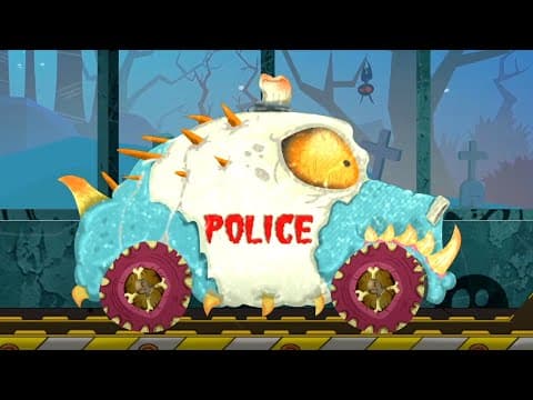 Spooky Police Car, Animated Cartoon Video For Kids