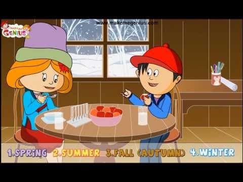 Different Seasons -Kindergarten,Preschool Kids with Quiz