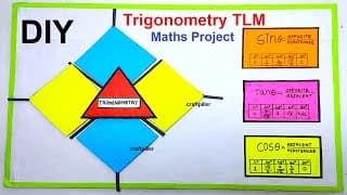 trigonometry tlm - trignometric maths working model - diy