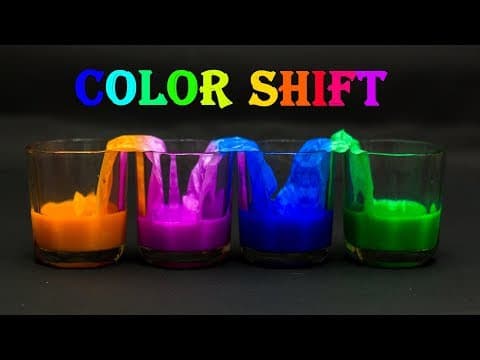 School Science Experiments Color Shift