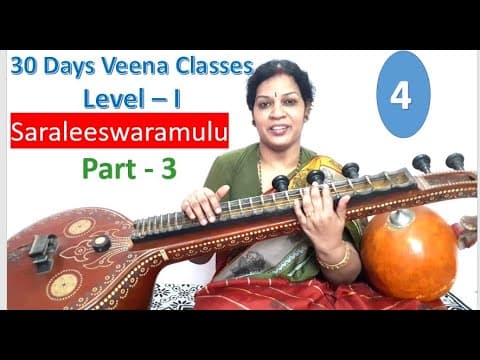 30 Days Veena Classes In Telugu : Level : 1, Day - 4