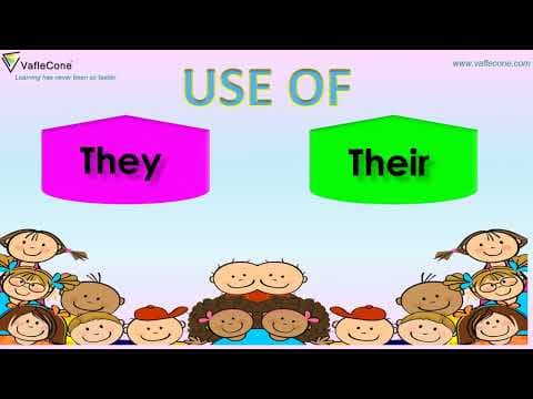 Use of They and their English basics for Kindergarteners