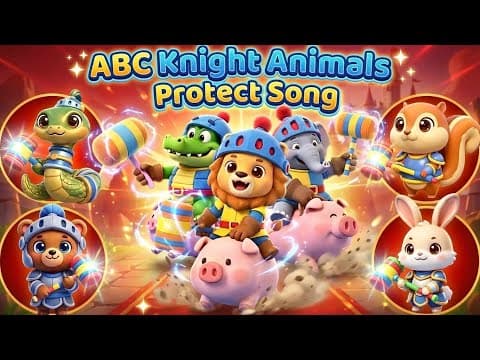 🛡️ ABC Animal Knight Saves Baby Animals from Dragon | Learn ABC & Animal Sounds 🐲🐾