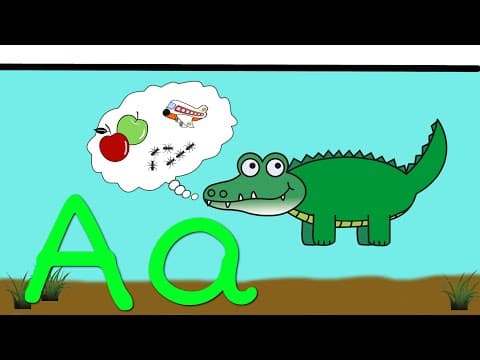 April the alligator letter a poem - alphabet videos