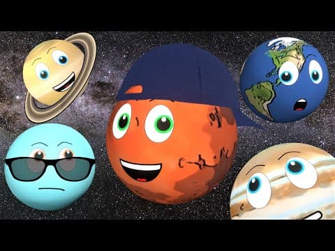 Planet Cartoon for Kids | Mars and Uranus for Kids