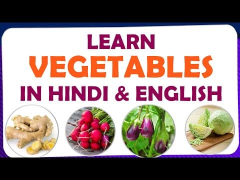 Learn vegetables in hindi and english - spoken hindi through telugu