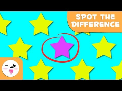 Spot the different picture visual attention for kids - colors