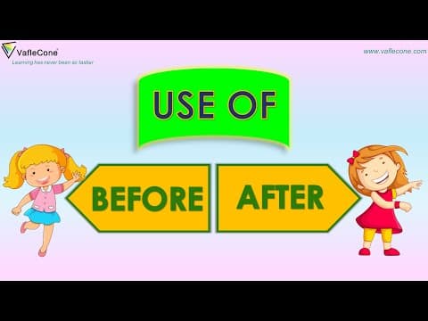 Learn about Before and After for Kids l What comes before and what after