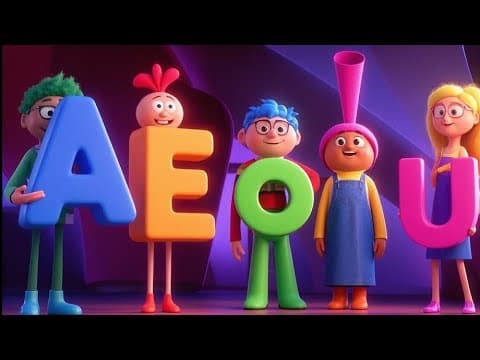 Let’s Learn the Vowels! A E I O U | Educational Video