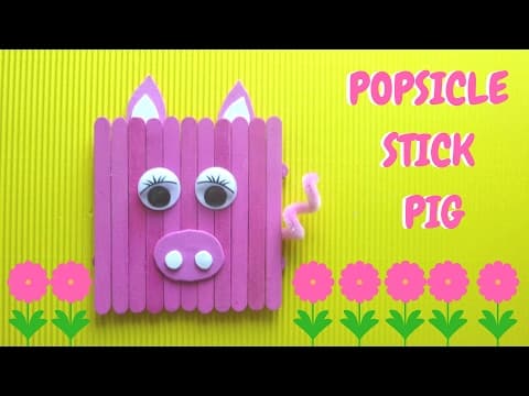 Popsicle Stick Crafts - Popsicle Stick Pig