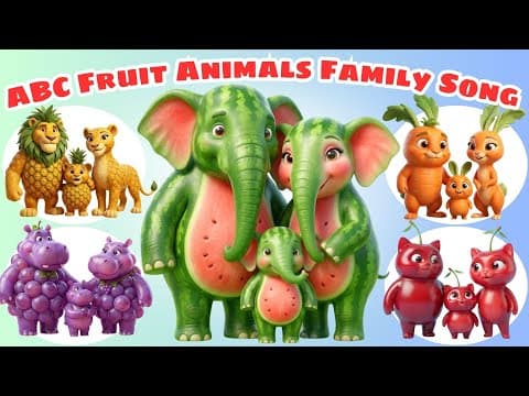 ABC Animal Family Fruit Sounds Song ππ― Fun Kids Learning Alphabet, Animals & Sounds | Meow Meow TV
