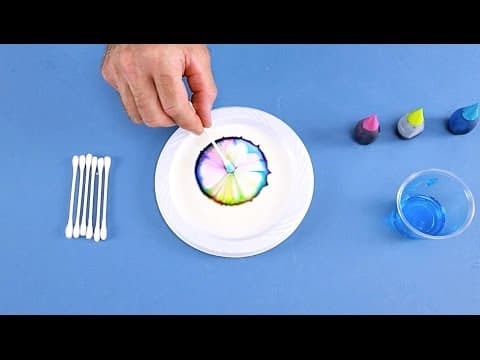 Interactive Colors in Milk -- Chemistry for Kids