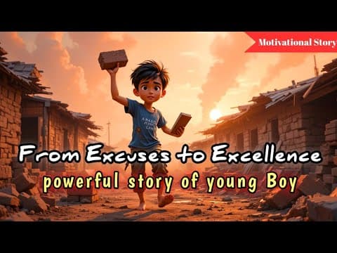 From excuses to Excellence | powerful story of young boy | motivational story