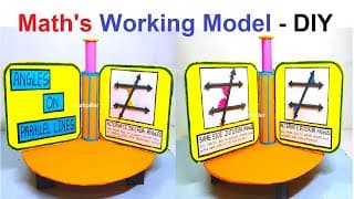 Math's working model on parallel lines and their angles diy