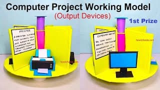 computer project working model (output devices) for science project exhibition - diy