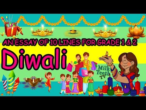 10 Easy Lines On Diwali Festival in English/Short Essay On Diwali English Writing-Learn Essay Speech