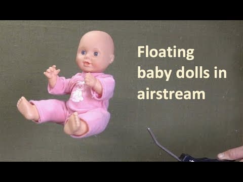 Flying baby dolls.... the Coanda effect in action Homemade Science with Bruce Yeany