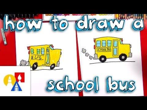 How to draw a school bus