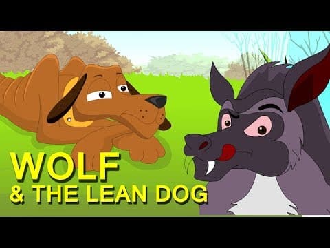 Short Stories For Kids | The Wolf And The Lean Dog | English Stories For Children | By Anon Kids