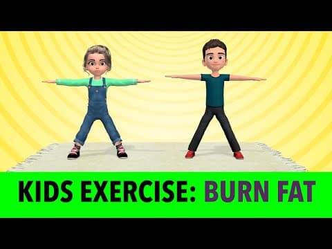 Burn fat at home: kids exercise