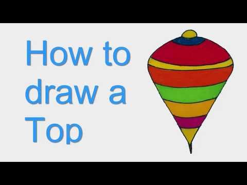 How to draw a Top. Top drawing step by step