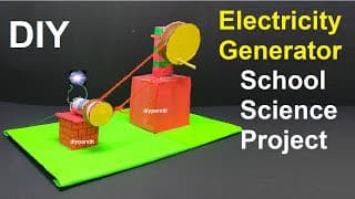 electricity generator school science project for school exhibition - diy